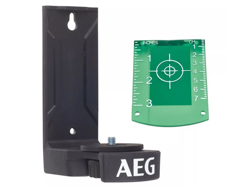 Нівелір лазерний професійний зелений до 30 м AEG CLG330-K, 3 лінії + точка фото