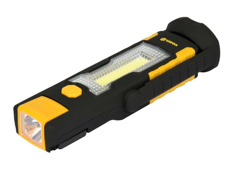 Поворотний LED ліхтар VOREL 82733 на батарейках, 3+1 Вт, 220+70 Лм фото