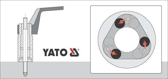 Головки для шпилек YATO YT-0620, 1/2", 6, 8, 10, 12 мм, 4 од. фото