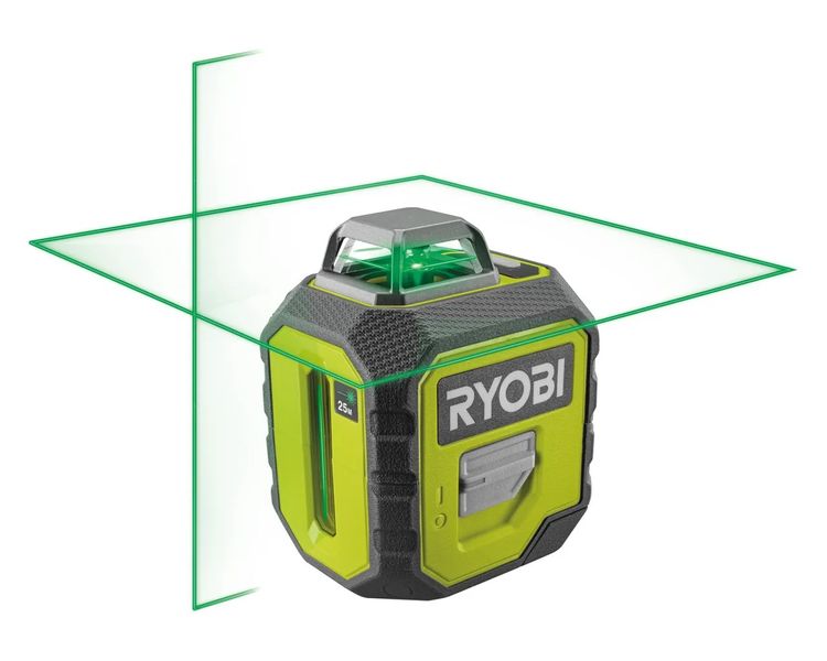 Рівень лазерний зелений горизонталь 360º RYOBI RB360GLL, до 25 м, 4xAA фото