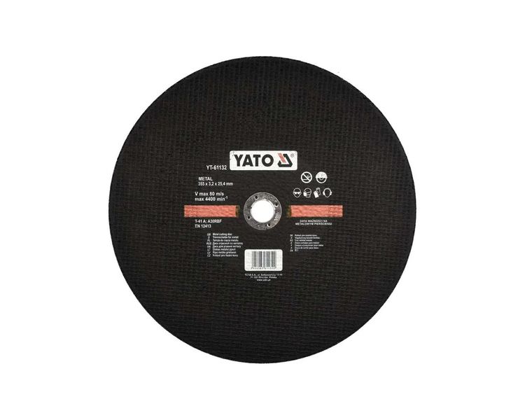 Диск по металлу 355 мм для монтажной пилы YATO YT-61132, 25.4х3.2 мм фото