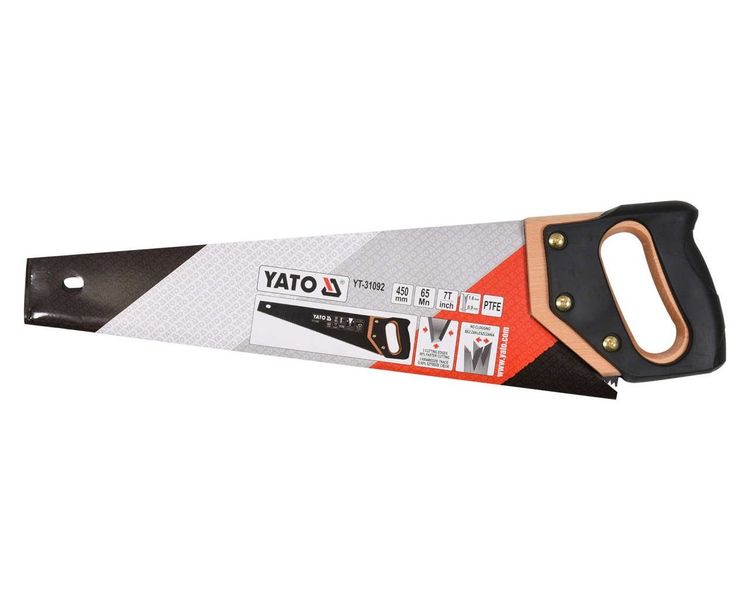 Ножовка по дереву с тефлоновым покрытием YATO YT-31092, 450 мм, 7 TPI фото