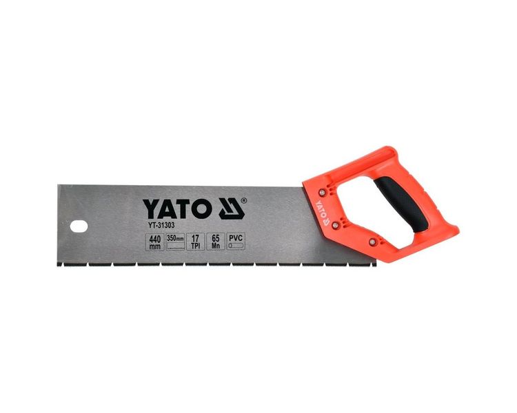 Ножівка по пластику та ПВХ YATO YT-31303, 440/350 мм, 17 TPI фото