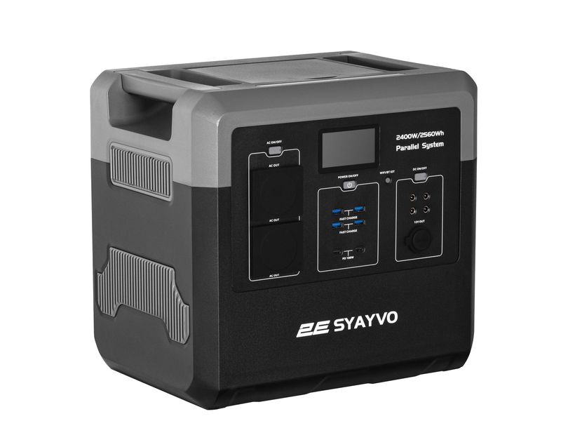 Акумуляторна електростанція 2400 Вт 2E-PPS24256 SYAYVO, акумулятор LiFePO4 2560 Вт/год, WiFi, Bluetooth фото