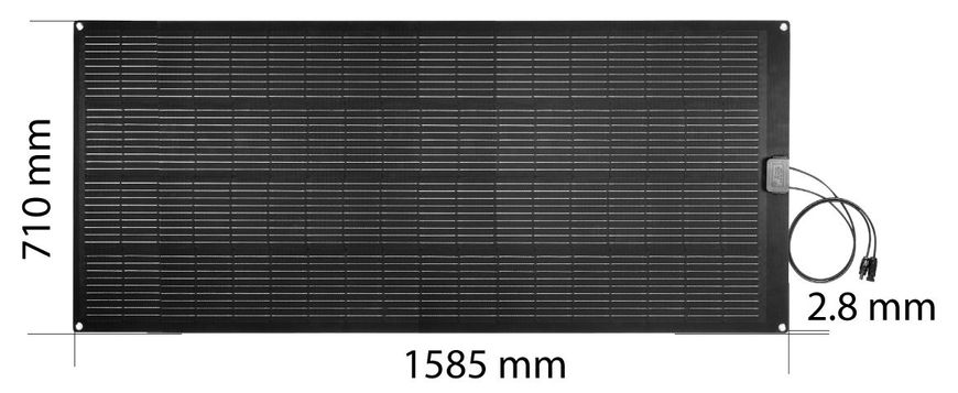 Сонячна панель гнучка 200 Вт NEO TOOLS 90-144, 2.8х710х1585мм, IP67, MC4, 4.2кг фото