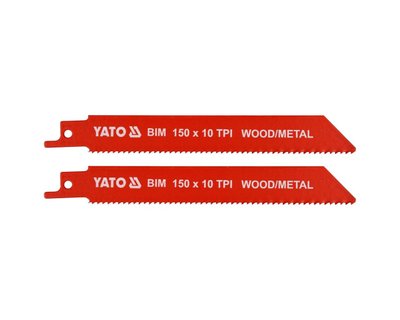 Полотно биметаллическое по дереву и металлу для сабельной пилы YATO YT-33930, 150 мм, 10 TPI фото