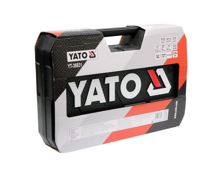 Набір інструментів YATO YT-38831, 1/2"-1/4"-3/8", М3.5-32 мм, 111 од фото