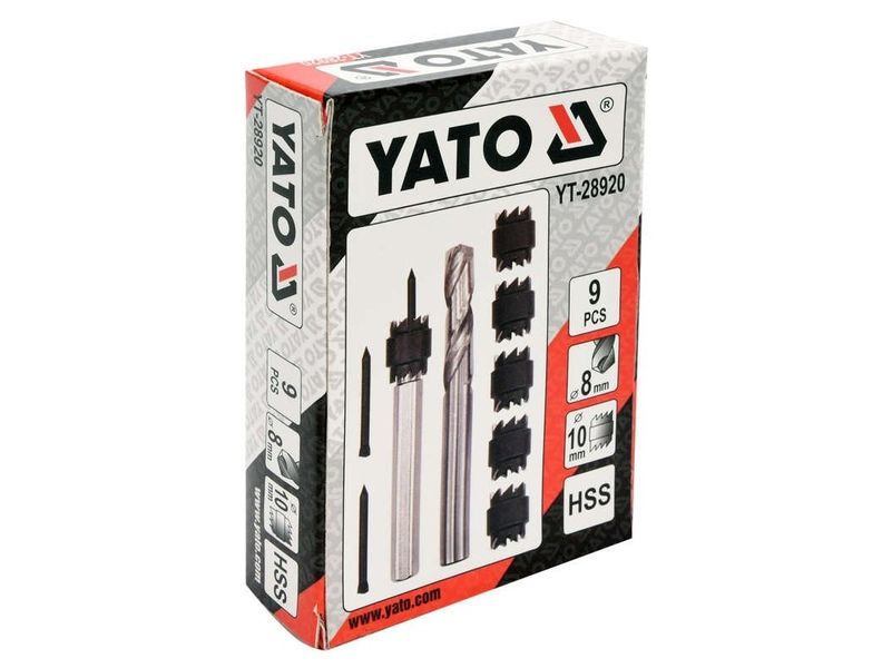 Набор для высверливания точечной сварки YATO YT-28920, 9 ед. фото