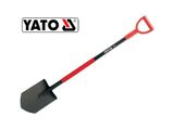 Лопата штикова з металевою ручкою YATO YT-86804, штик 28.5х19.5 см, загальна довж. 120 см, 2.4 кг фото