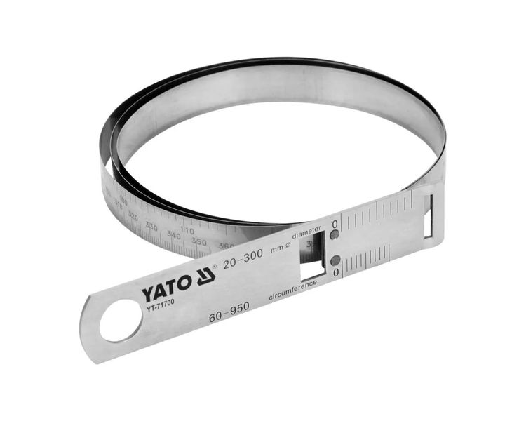 Циркометр нержавеющий YATO диаметр 20-300 мм окружность 60-950 мм YATO YT-71700 фото