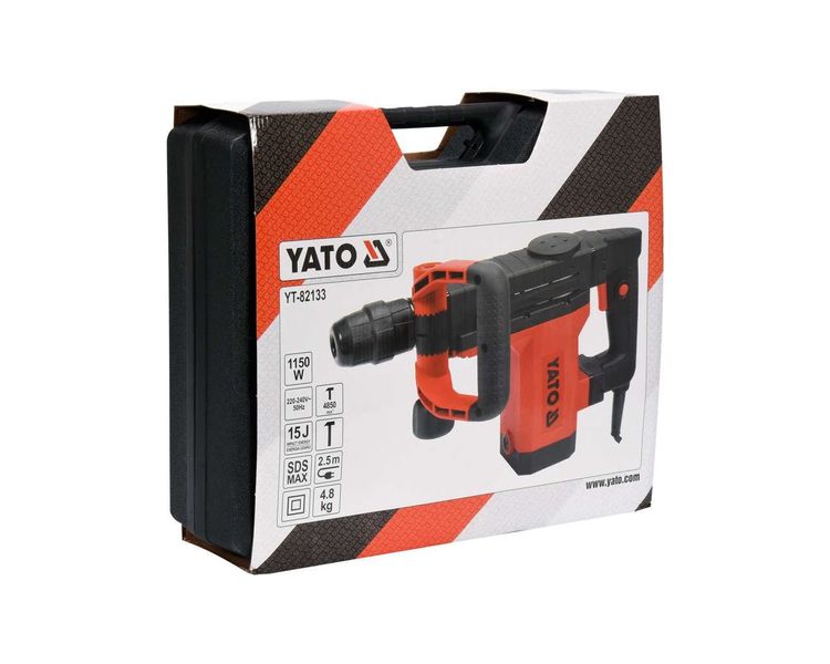 Отбойный молоток с патроном SDS-Max YATO YT-82133, 1150 Вт, 15 Дж фото