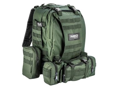 Рюкзак для виживання 40 л з сумками NEO TOOLS 84-326, поліестер 600D фото