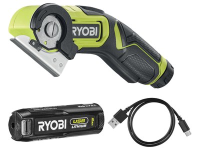 Ножницы аккумуляторные бытовые RYOBI RCT4-120G (5133005639), 4В USBLIthium, 2 Ач, до 6 мм фото