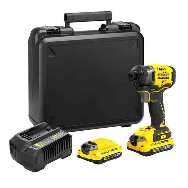 Stanley FatMax SFMCF820D2K гвинтоверт ударний безщітковий V20, 18В, 2 шт х 2 Аг, 190 Нм, 2900 об/хв фото