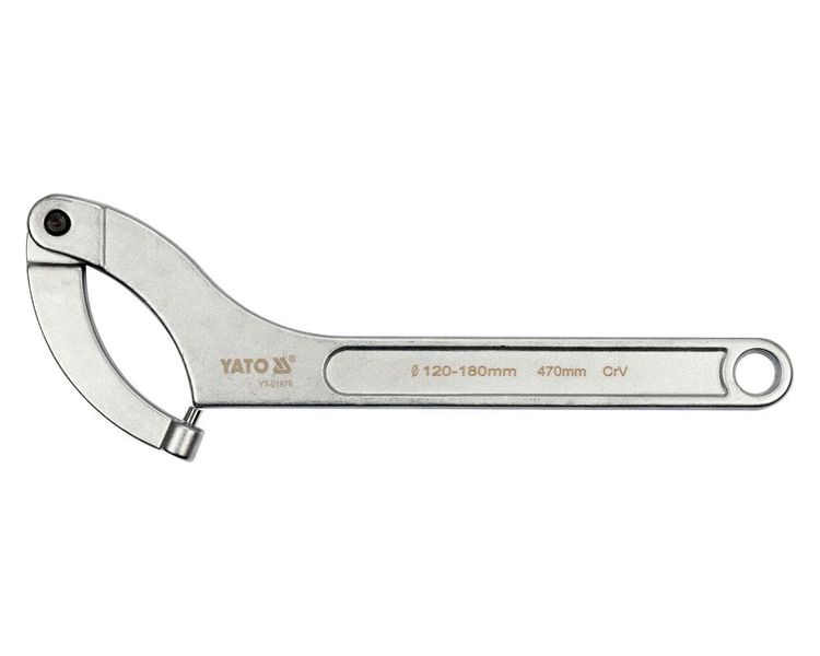 Ключ с круглым штифтом для шлицевых гаек YATO YT-01679, 120-180 мм, 470 мм фото