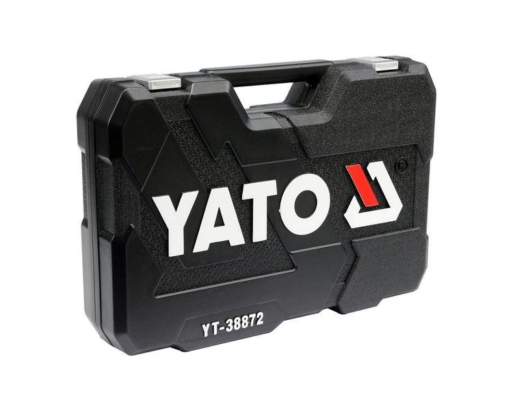 Набор инструментов YATO YT-38872, 1/2"-1/4"-3/8", М6-32 мм, 128 ед фото