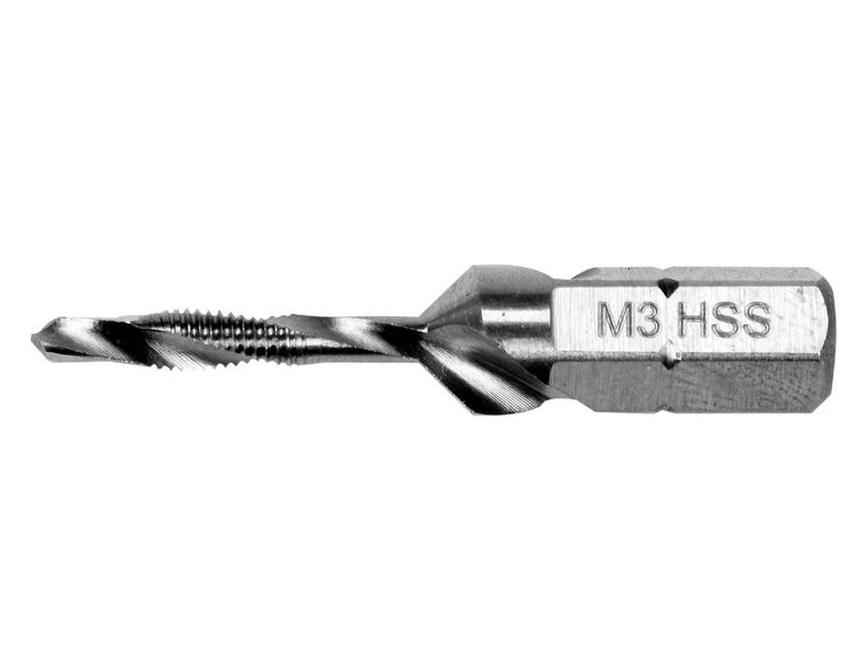 Свердло-мітчик YATO YT-44840, М3х0.5 мм, HEX 1/4", HSS М2, 36 мм фото