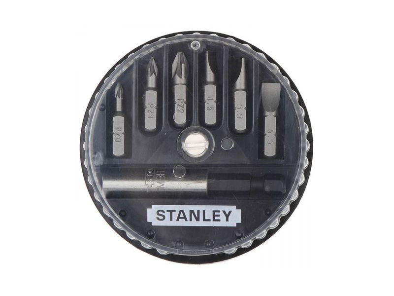 Набор отверточных насадок STANLEY с держателем 1-68-738, 1/4", SL-PZ, 7 шт фото