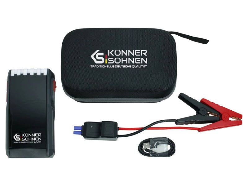Пусковое устройство аккумуляторное (бустер) для запуска авто Könner & Söhnen KS JS-1000, 12000 мАч, 1000 А фото