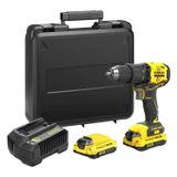 Stanley FatMax SFMCD710D2K шуруповерт безщітковий V20, 18В, 60 Нм, 2 шт х 2.0 Аг, 1900 об/хв фото