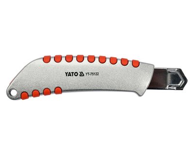 Нож с отламываемым лезвием 18 мм YATO YT-75122, сталь SK5, автоблокировка фото