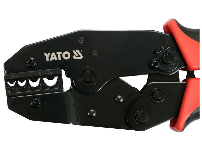 Кліщі обтискні YATO YT-2247 з храповим механізмом, 1.5-10 мм2, 220 мм фото
