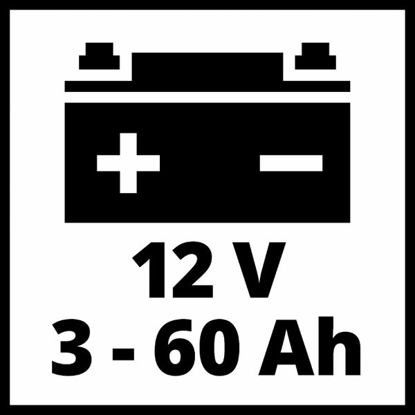 Зарядний пристрій імпульсний EINHELL CE-BC 2M, 12 В, 2 А, до 60 Аг фото