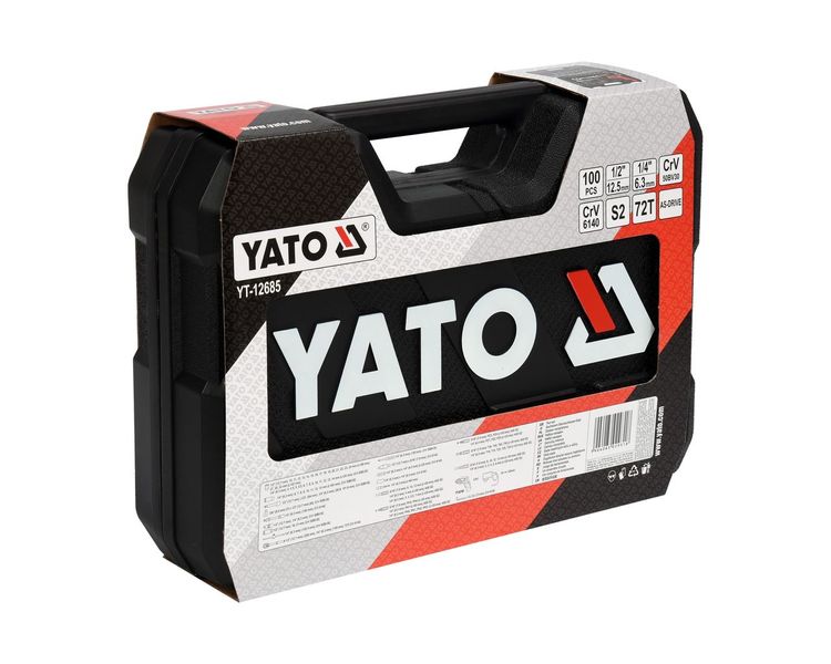 Набор инструментов YATO YT-12685, 1/4"-1/2", М4-32 мм, 100 ед фото