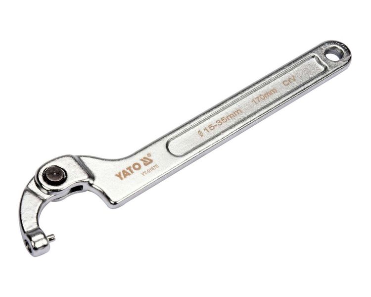 Ключ с круглым штифтом для шлицевых гаек YATO YT-01675, 15-35 мм, 170 мм фото