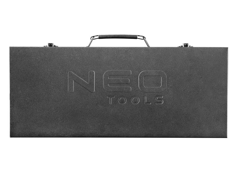 Набор головок NEO TOOLS 08-677 с трещоткой 1/2", M8-32 мм, 28 ед., металлический кейс фото
