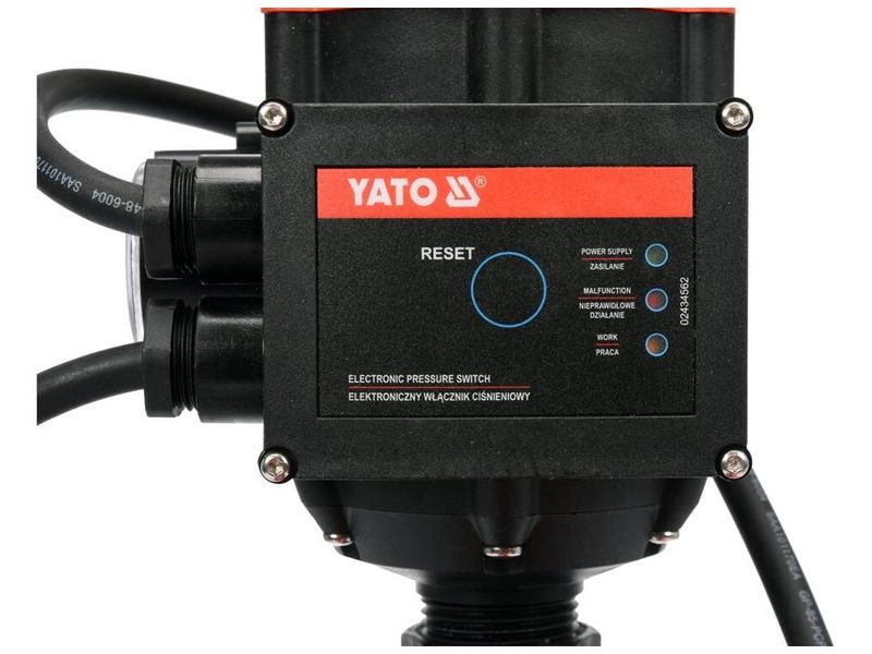 Насос поверхневий автоматичний YATO YT-85360, 600 Вт, 3100 л/год, 35 м фото