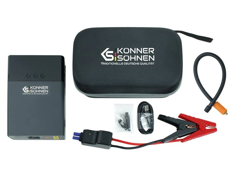 Пусковое устройство (бустер) с авто компрессором Könner & Söhnen KS JSP-1200, 14 Ач, 1200 А фото