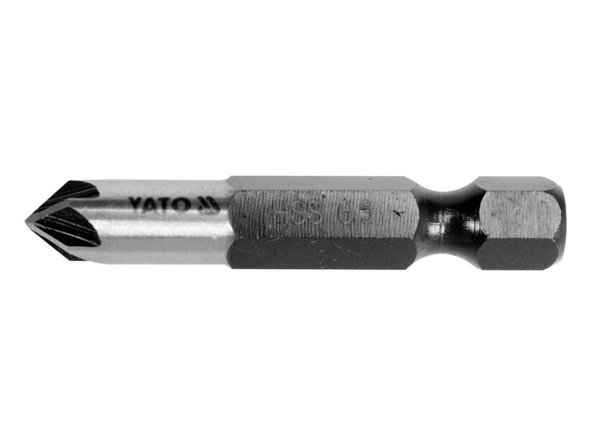 Зенківка по металу 90º YATO YT-44721, 6.3х40 мм, HEX 1/4" фото
