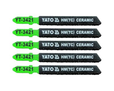 Пильные полотна для лобзика по керамической плитке YATO HM(TC), 75/50 мм, хвостовик Т, 5 шт фото