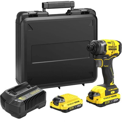 Stanley FatMax SFMCF810D2K гвинтоверт ударний безщітковий V20, 18В, 2 шт х 2 Аг, 165 Нм, 2800 об/хв фото