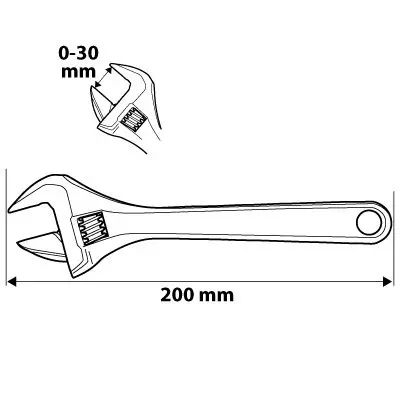Ключ розвідний з трищіткою 0-30 мм NEO TOOLS 03-017
