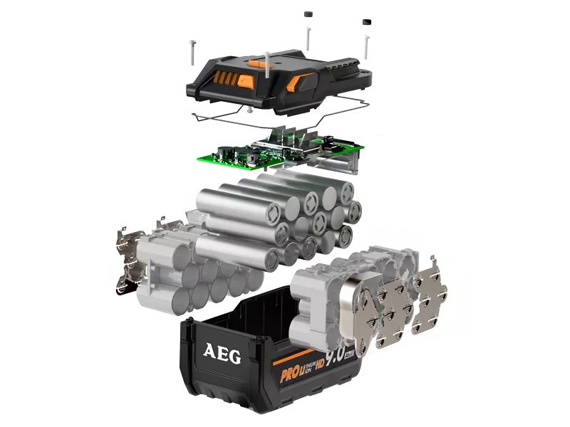 Аккумулятор AEG 18V с технологией High Demand в разрезе фото